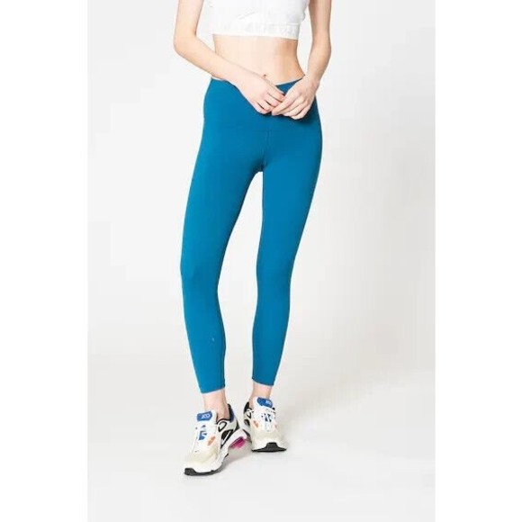 $70 NEW Women's Nike Yoga Luxe High-Rise 7/8 Teal Blue Leggings DM7023-404 NWT - Picture 1 of 7